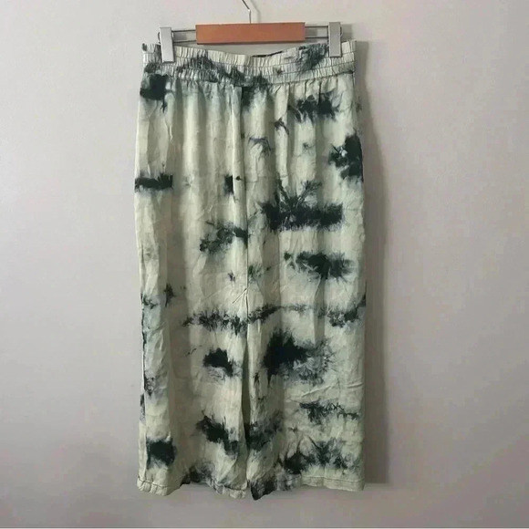 Zara Tie Dye Batik Midi Green Skirt L - Picture 3 of 6